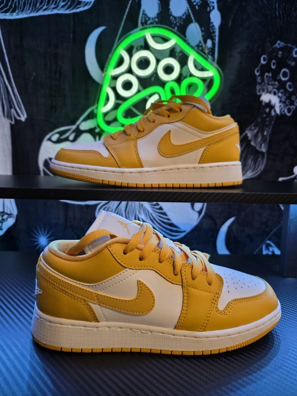 Nike Air Jordan 1 Low White/Pollen US GS 3.5Y Womens 5 2021 553560-171
